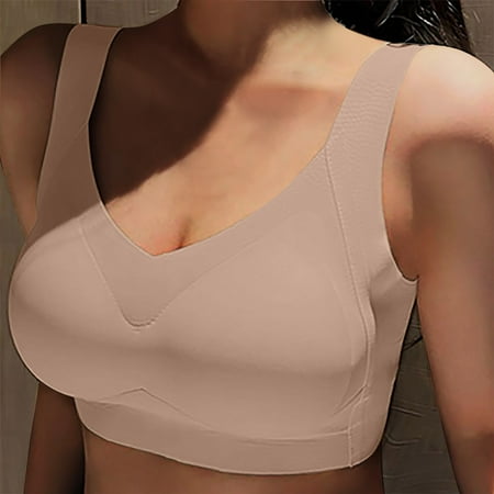 New Markdowns Added: Best Bras for Women  Los Mejores Sujetadores para Mujeres  Women s Breathable Top Support Plus Size Integrated Gathering Seamless Back Sports Style Bra