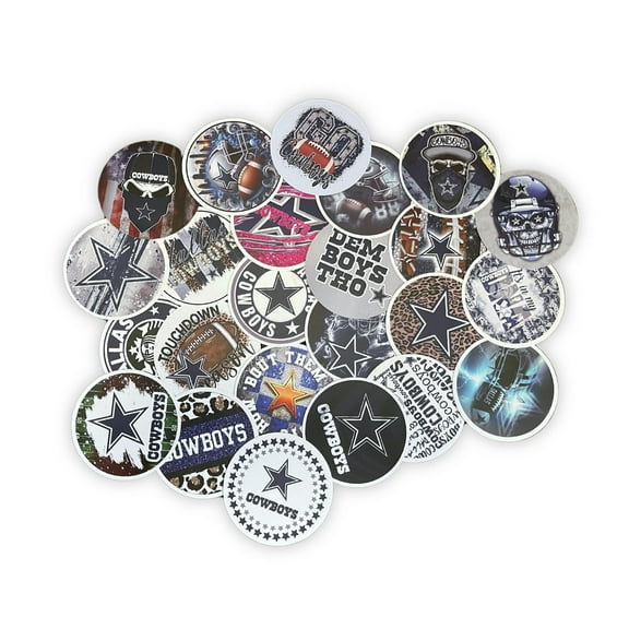 Pro Football Sports Teams Texas Freshie Cardstock Cutouts  24pk 3 Rounds Mixed Manly Dad Cowboys Drink Bag Inserts