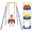 Yellow and Blue, variant on SEMOPRUS 3-in-1 Toddler Swing Set, Foldable Metal Stand Baby Swing with Safety Belt, Indoor & Outdoor Baby Seat for Backyard, Gray and White