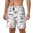 thumbnail image 2 of Balery Cute Magic Bunny Mens Swim Trunks Swim Shorts for Men Quick Dry Inseam Beach Shorts with Compression Liner Pocket-XX-Large, 2 of 9