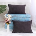 thumbnail image 5 of Unique Bargains 2-pcs Corduroy Decorative Throw Pillow Covers Dark Brown 12"x18", 5 of 8