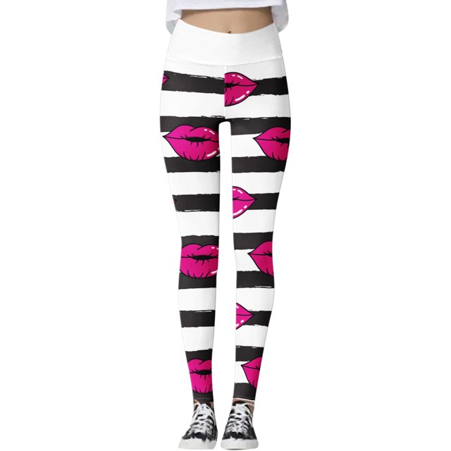 Pantalones de yoga ajustados y ajustados con estampado de amor para mujer Fridja hfkajh104994