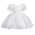 thumbnail image 2 of Zhuashum Flower Girl Dress 18-24 Months Lightweight Dresses Round Neck Star Pattern Sundress Sleeveless Spring Beautiful Outfits White, 2 of 8