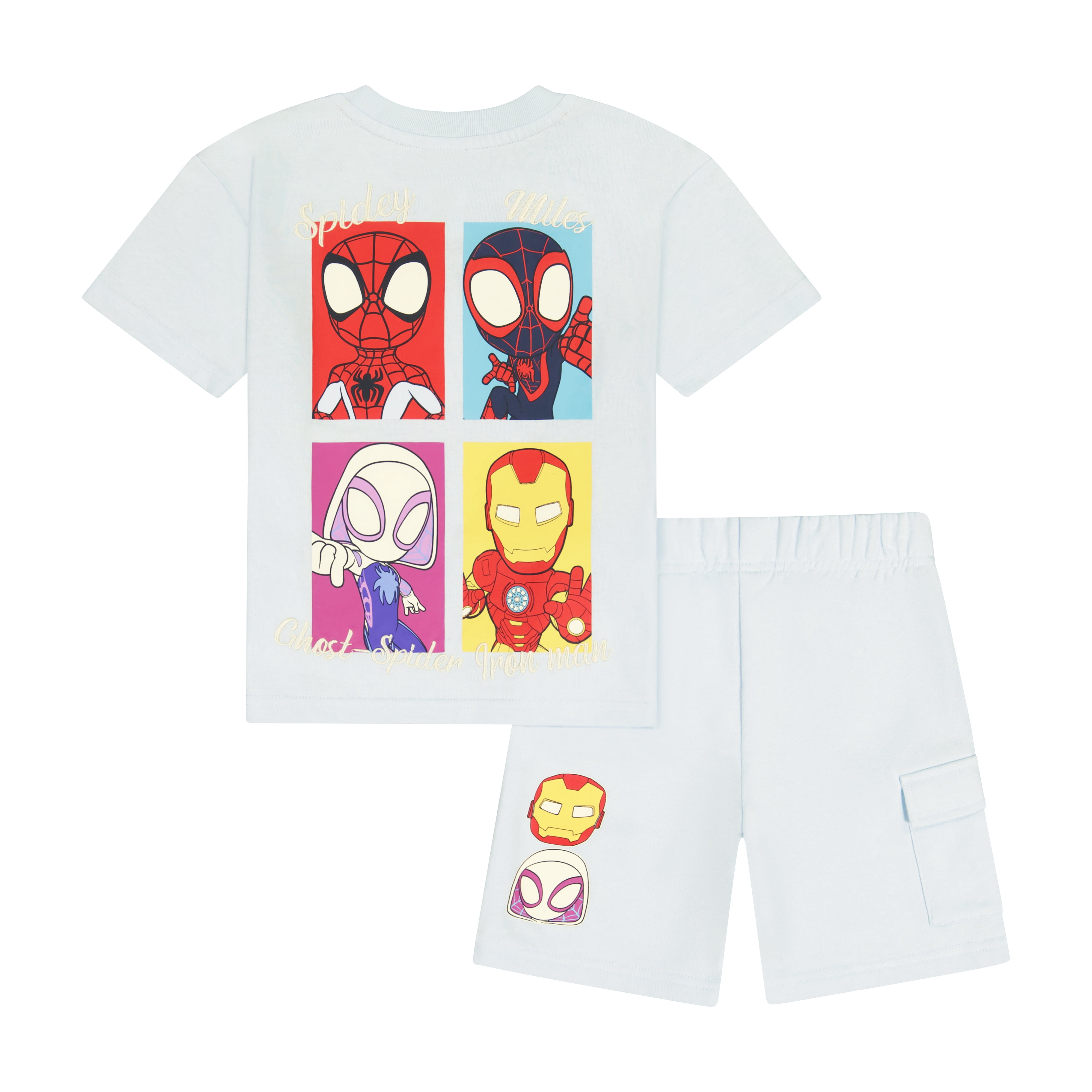 Spidey & Friends Toddler Boy French Terry Short Set, Sizes 12 Months-5T