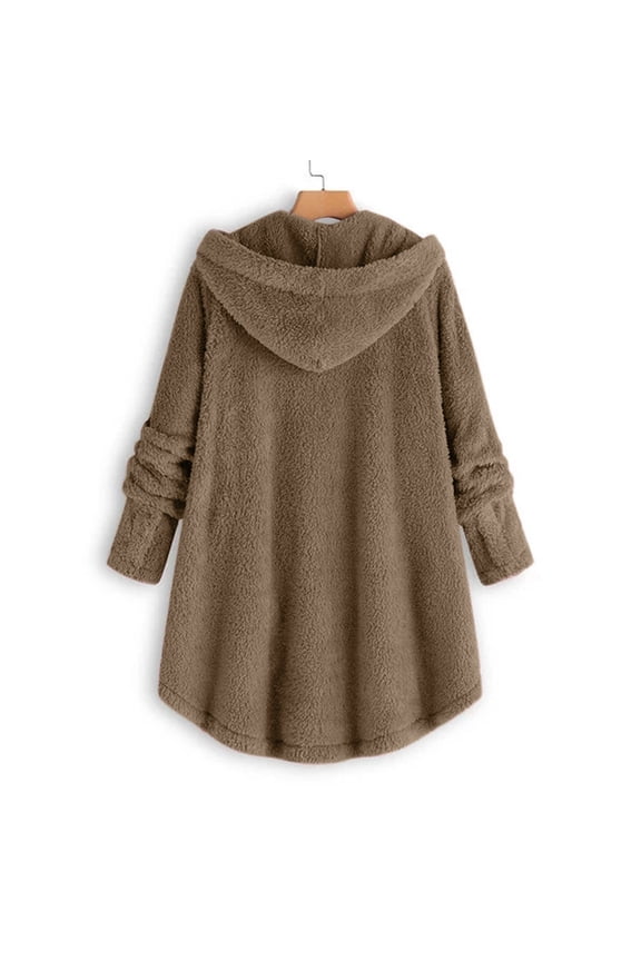 Winter Coats for Women Fashion Women'S Popcorn Cardigan Oversized Open Front Boyfriend Batwing Long Sleeve Fuzzy Knit Sweaters Khaki,4XL
