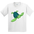 thumbnail image 3 of Inktastic Sea Turtle with Swirls Youth T-Shirt, 3 of 5