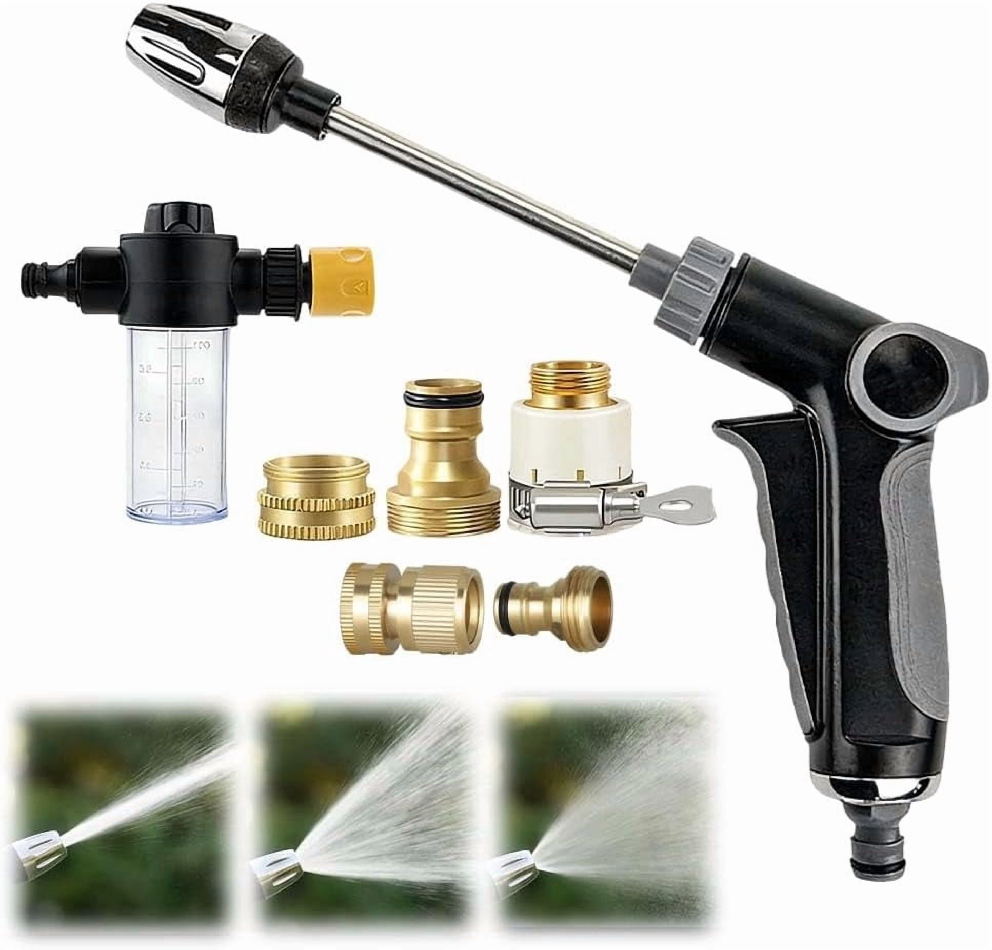 TripleHBB 2026Upgrade Turn Any Hose into a High Pressure Water Cleaning Jet,Power Jet Washer with High Pressure Hose Nozzle,Multi Function Lawn & Garden Watering Sprayer for Yard Car