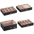 thumbnail image 3 of Ktaxon Large Jewelry Organizer Leather Jewelry Box Lockable Mirrored Storage Case Black, 3 of 7