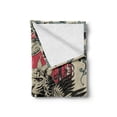 thumbnail image 2 of Animal Soft Flannel Fleece Blanket, Abstract Gothic Drawing of a Leopard Head with Horns and Wings Floral Ornaments Art, Cozy Plush for Indoor and Outdoor Use, 50" x 60", Multicolor, by Ambesonne, 2 of 6