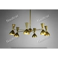 thumbnail image 4 of Stilnovo Style Chandelier Sputnik Light Italian Chandelier Raw Brass Shades Brass Chandelier, 4 of 4
