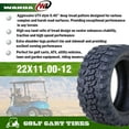 thumbnail image 3 of WANDA 22x11-12 All Terrain Golf Cart Tires 4 Ply 22x11X12 -14056, 3 of 7