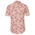 thumbnail image 3 of MODA NOVA Big & Tall Men's Short Sleeve Printed Button Front Beach Hawaiian Shirt Light Pink 34, 3 of 7
