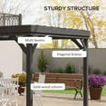 thumbnail image 4 of Outsunny 10' x 12' Outdoor Wood Pergola, Climbing Vine Gazebo, Gray, 4 of 10
