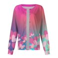 thumbnail image 3 of FrzhBrz Valentines Day Women's Scrub Long Sleeve Jacket Cute Round Neck Printed Medical Scrub Jacket Scrubs Nurse Uniforms, 3 of 4