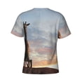 thumbnail image 6 of Qekee Elephant Giraffe Classic Fit T-Shirt Men's Shirt Men's Tight Short Sleeves for Exercise, Running, Mountaineering - Elephant Giraffe, 6 of 9