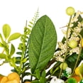 thumbnail image 6 of Northlight Hydrangea and Rose Artificial Floral Wreath - 24" - Yellow, 6 of 9