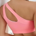 thumbnail image 4 of Bigersell Full Coverage Bra Women's One-shoulder Sport Bra Fitness Yoga Quick-drying Shock-proof Vest Running Sport Bra Female Cupless Bra Tall Polyester Sport Bra Style 1601, XL, 4 of 4