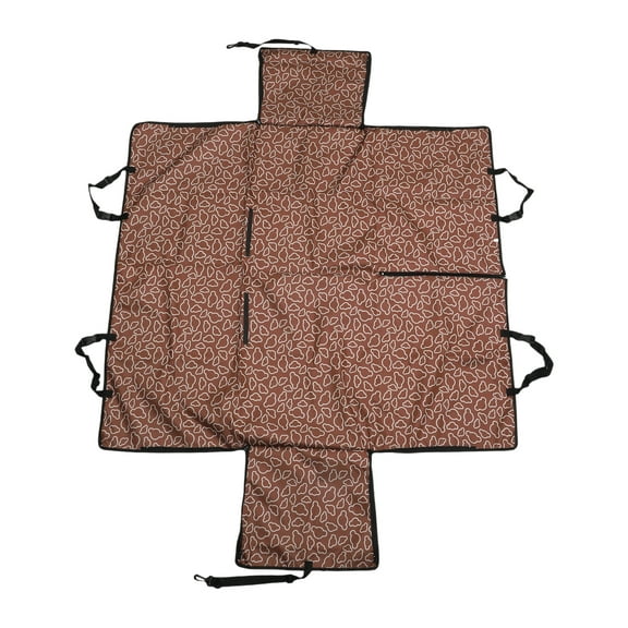 Unique Bargains 1 Pc Durable Double Layer Pet Car Seat Cover for Dog Cat Brown