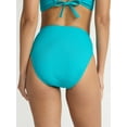 thumbnail image 4 of Time and Tru Women’s and Women's Plus Hi Cut High Rise Bikini Bottoms, Sizes XS-2X, 4 of 6