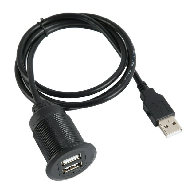 Câble HDMI 2.0 double USB 3.0 A mâle vers femelle pour montage encastré  dans une voiture