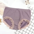 thumbnail image 3 of Bigersell Underwear Women Clearance Period Panties Women Period Panty Style P-4 Spandex Thong Panties Ladies Underwear Thong Briefs High Waist Women's Panties Purple F, 3 of 4