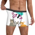 thumbnail image 2 of Cauagu Pet Care Grooming Print Boxer Briefs for Men,Comfortable Breathable Men's Underwear Moisture Wicking Underpants -Small, 2 of 8