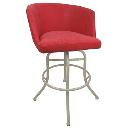 Swivel Tilt Counter Metal Bar Stool 26" Joey - Ruby - Beige