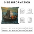 thumbnail image 6 of MLJA Funny Cats Throw Pillow Cover The Two Brave Cats are in The Steel Decorative Pillow Case Cushion Cover Home Sofa Decor Pillow Cover，2Pcs, 6 of 6