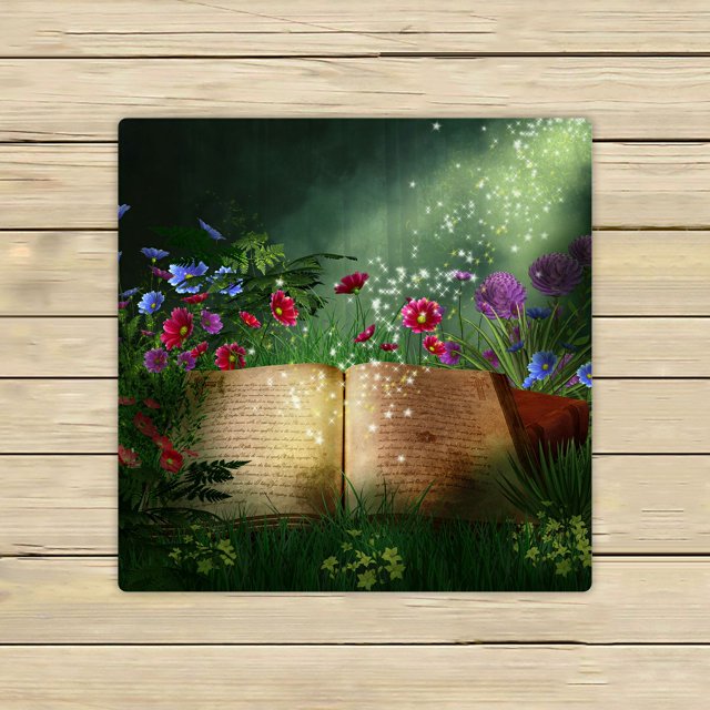 Toalla ABPHQTO Un Libro Perdido En El bosque 33x33 cm para Baño Playa Piscina