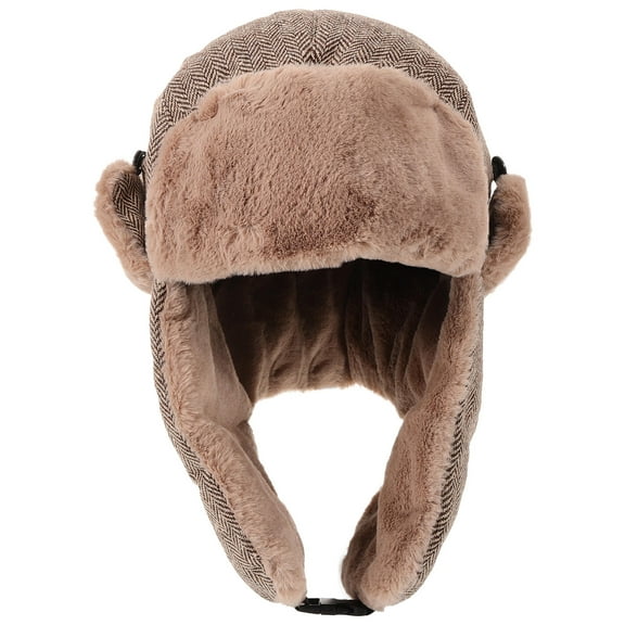 CTIRCHIU Coffee Cotton Unisex Winter Hat Windproof Headgear for Outdoor Activities