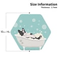 thumbnail image 3 of Disketp French Bulldog Taking A Bath Funny Coasters,6 Pcs Leather Coasters With Holder, Perfect Housewarming Hostess Gifts,Protect Furniture From Water Marks Scratch And Damage, 3 of 9