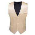thumbnail image 3 of Barry Wang-Chaleco de seda para hombre, 30 colores, liso, negro, azul, verde, rojo, Pik Gold Champain, chaleco ajustado de satén morado, Tops para hombre, 3 of 5
