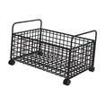thumbnail image 3 of Organizador debajo del escritorio con ruedas, carrito utilitario pequeño, organizador de oficina, carrito de almacenamiento de malla con ruedas para L, 3 of 9