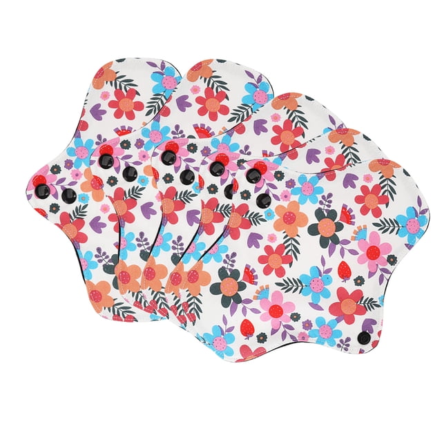5pcs Reusable Menstrual Pads, Breathable & Highly Absorbent, Soft Cotton, Easy to Clean, for Women