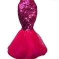thumbnail image 1 of Femmes Princesse Sirène Cosplay Costume Fête Robes à Paillettes Queue de Poisson Jupe, 1 of 2