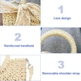 thumbnail image 3 of Bolso de playa de paja para mujer, tejido tipo bandolera, con asa superior, para verano, 3 of 5
