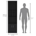 thumbnail image 3 of Elegant 71-inch Tall With Wine Modern Kitchen Pantry Drawer Shelf Unit, 3 of 5