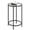 Black, variant on Alpinel Glass End Table, Small Coffee Accent Table Nightstand w/Glass Top & Metal Frame for Living Room, Balcony, Bedroom, Porch, Small Space, Modern Style, Mustard Gold