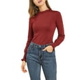 thumbnail image 5 of Allegra K Women's Ruffled Collar Bishop Sleeve Slim Fit Christmas Costume Pullover Sweaters, 5 of 6
