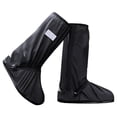 thumbnail image 2 of Black Waterproof Rain Boot Shoe Cover with Reflector (1 Pair) Black Rain Boot Shoe High Top Anti Thickened And Wear Rain Shoe Portable Outdoor Rain Shoe For Adults M, 2 of 8
