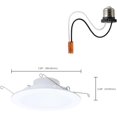 thumbnail image 3 of Satco S11892 10 Watt 6-inch LED Downlight Retrofit Flat Wafer Round Matte White Finish CCT Selectable 2700K 3000K 3500K 4000K 5000K Energy Efficient Recessed Fixture, 3 of 12