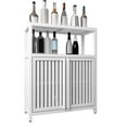thumbnail image 3 of White Bamboo Furniture - Store Small Appliances - Kitchen - Strong and Durable, 3 of 3