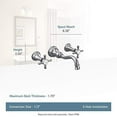 thumbnail image 3 of Moen Ts42112 Weymouth 1.2 GPM Wall Mounted Widespread Bathroom Faucet - Black, 3 of 4