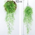 thumbnail image 1 of Cesta colgante de pared de flores artificiales violetas, flor de Orquídea, flor de seda, vid, hogar, boda, fiesta, decoración de luz de calle, 1 of 4