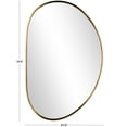 thumbnail image 3 of DecMode 31" x 20" Gold Oval Wall Mirror, 3 of 9