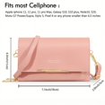 thumbnail image 4 of Women's Small Crossbody Wallet, Multi Zipper Metal Decor Shoulder Bag For Phone, Portable Hand Bag, 4 of 5