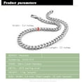 thumbnail image 4 of Men Italian 925 Sterling Silver Necklace 8-10-12MM Solid Miami Cuban Link Chain 18 "20" 22 "24" 26" 28 "30 "Man Women Jewelry Gift, 4 of 5