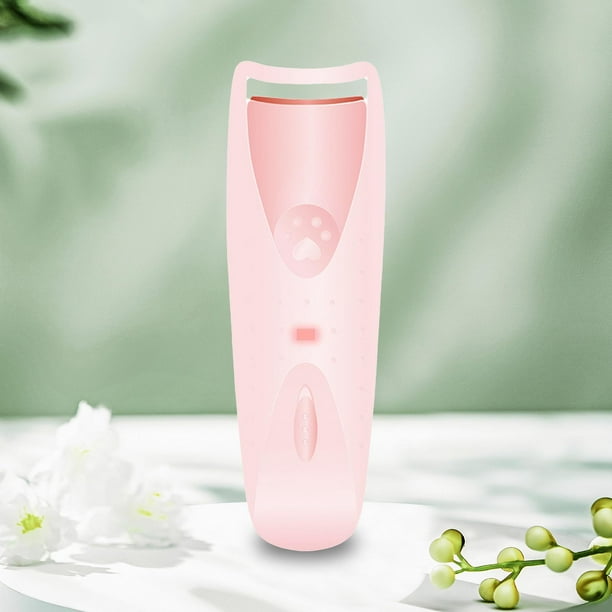 Rizador de Pestañas Portátil shamjiam Calefacción USB Recargable con Almohadilla de Silicona Rosado