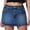 Mid Blue, variant on EMMIOL Women's Stretchy Mid-Waist Mini Denim Skort Skirt Y2K Vintage Casual Jean Skirt with Pockets Streetwear 90s Style