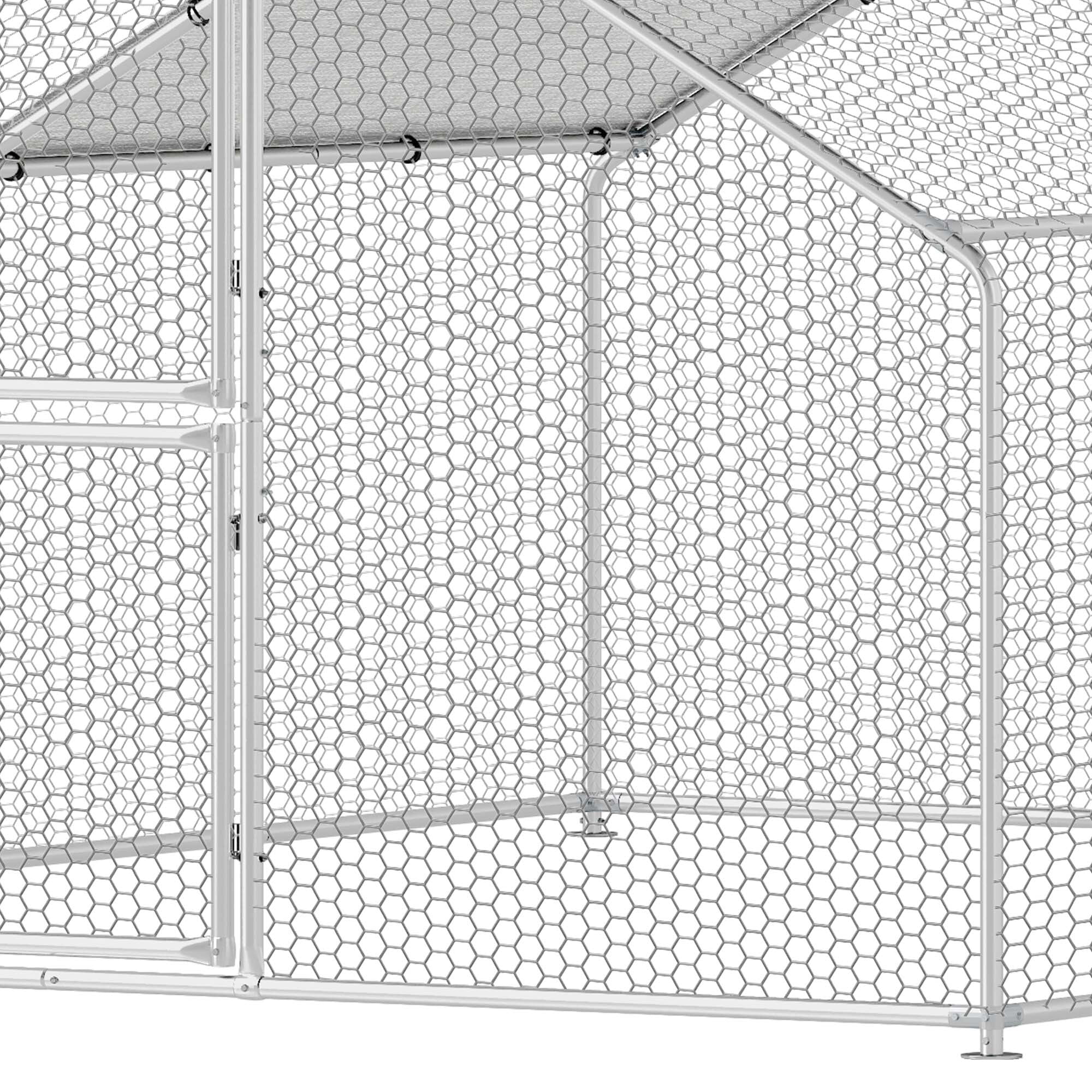 Uforic 13.1 x 9.8 x 6.4 ft ( 157.48" x 118" x 76.8" ) Outdoor Dog Kennel Outside Large Heavy Duty Shade Dog Pen Playpen Pet Dog Enclosure Crate Dog Run House with Anti-UV Cover